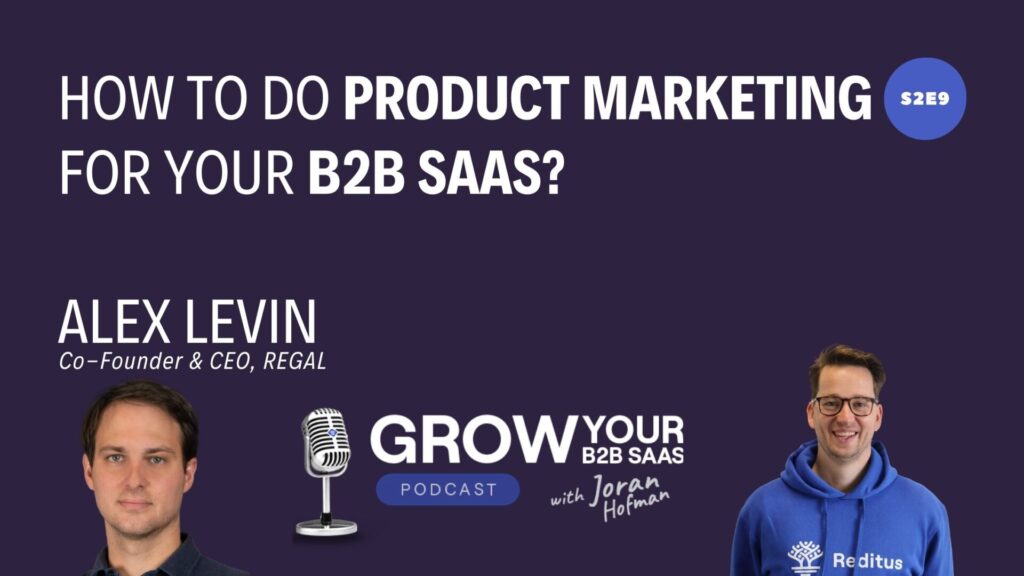 Alex Levin and Joran Hofman talking about B2B SaaS product marketing
