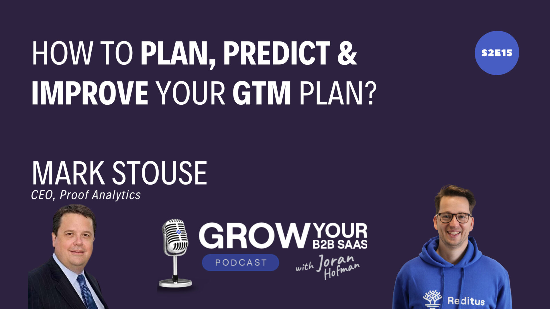 S2E15 – How to plan, predict & prove your Go To Market plan? With Mark Stouse