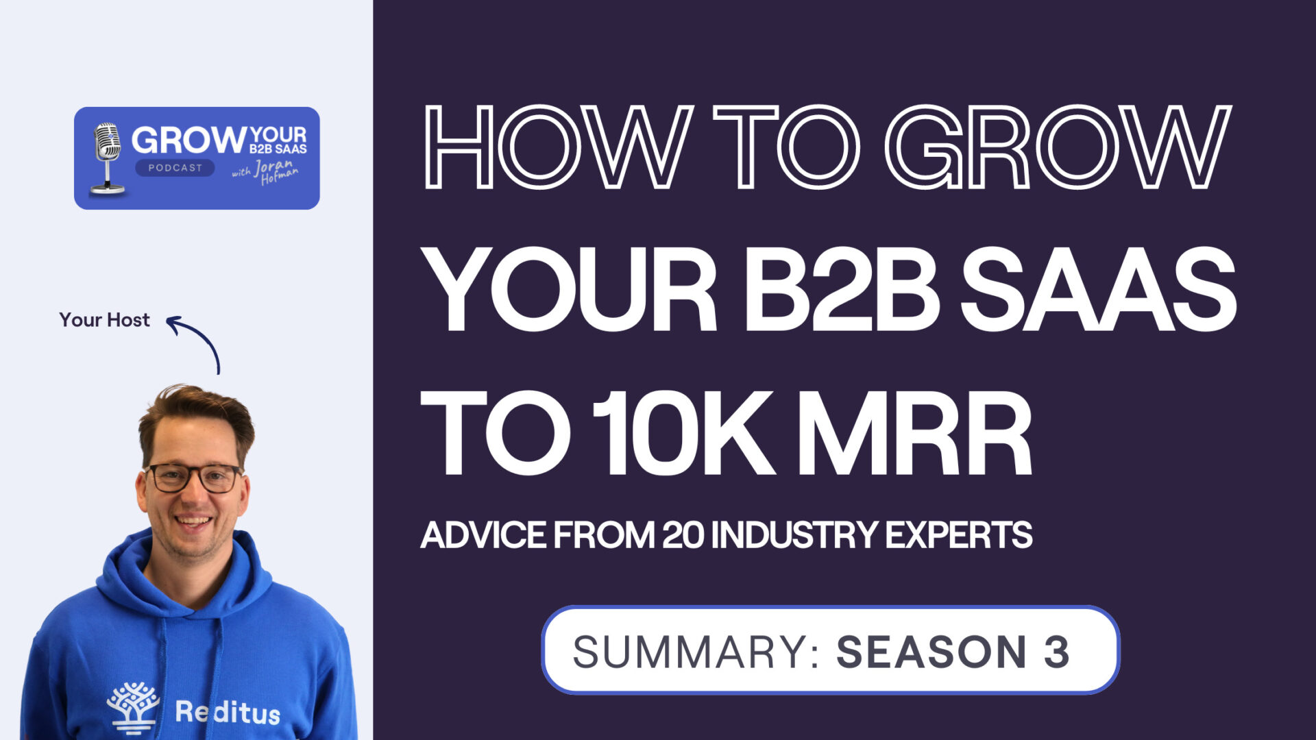 S3E21 – How to grow your B2B SaaS to 10k MRR? Advice from 20 experts