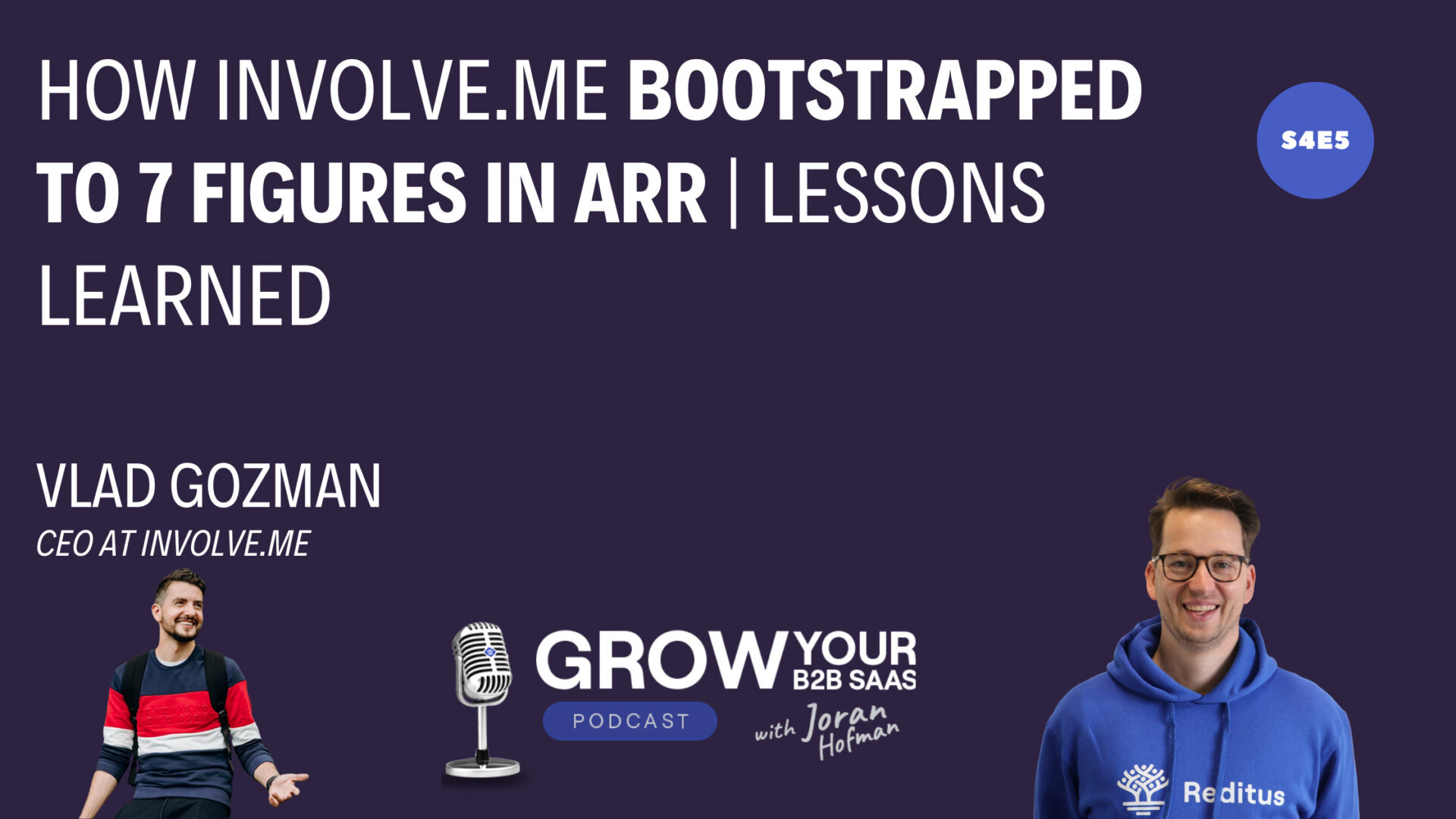 https://www.getreditus.com/podcast/s4e5-how-involve-me-bootstrapped-to-7-figures-in-arr-lessons-learned-with-vlad-gozman/