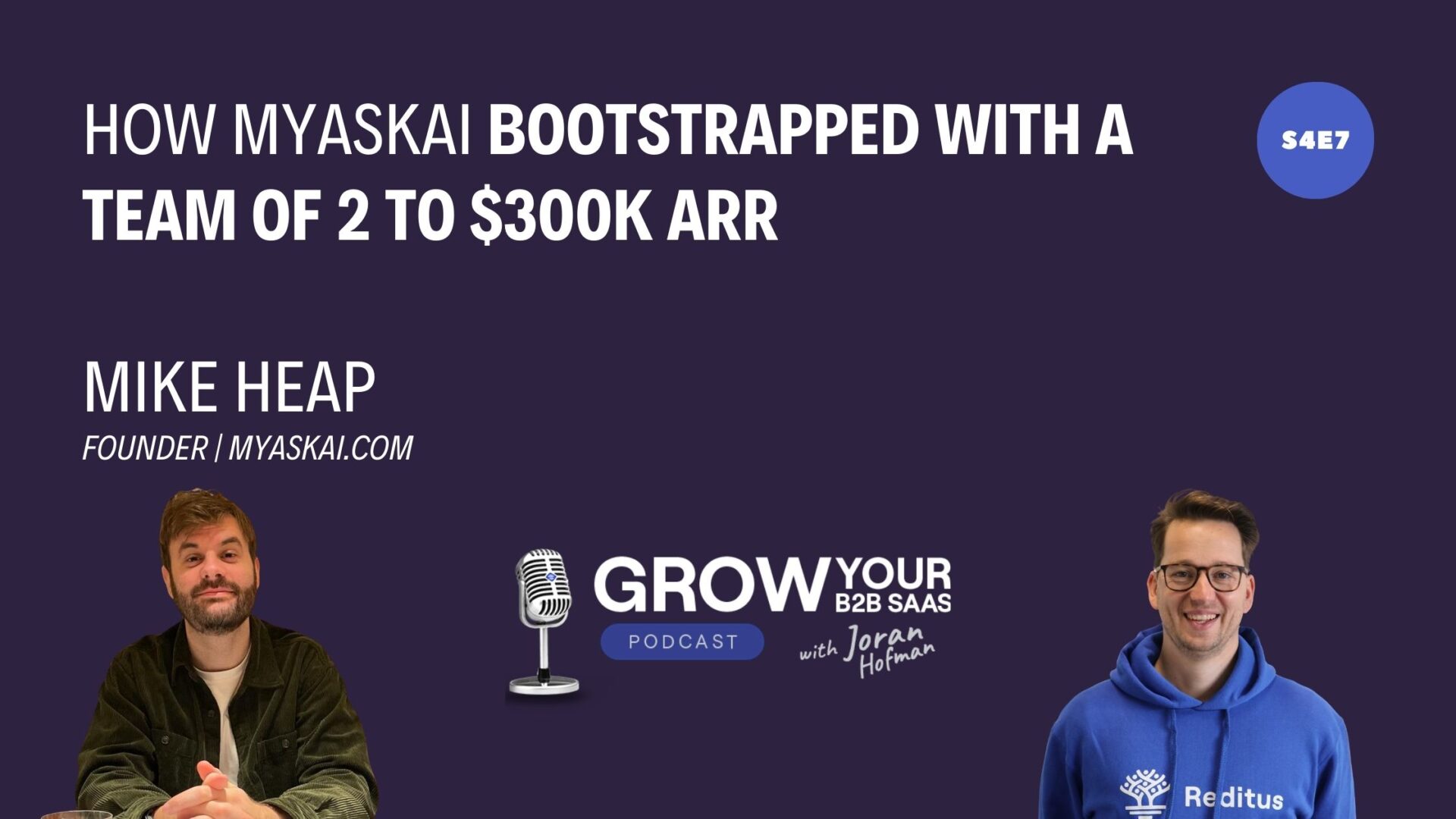 S4E7 – How MyAskAI bootstrapped with a team of 2 to $300k ARR With Michael Heap