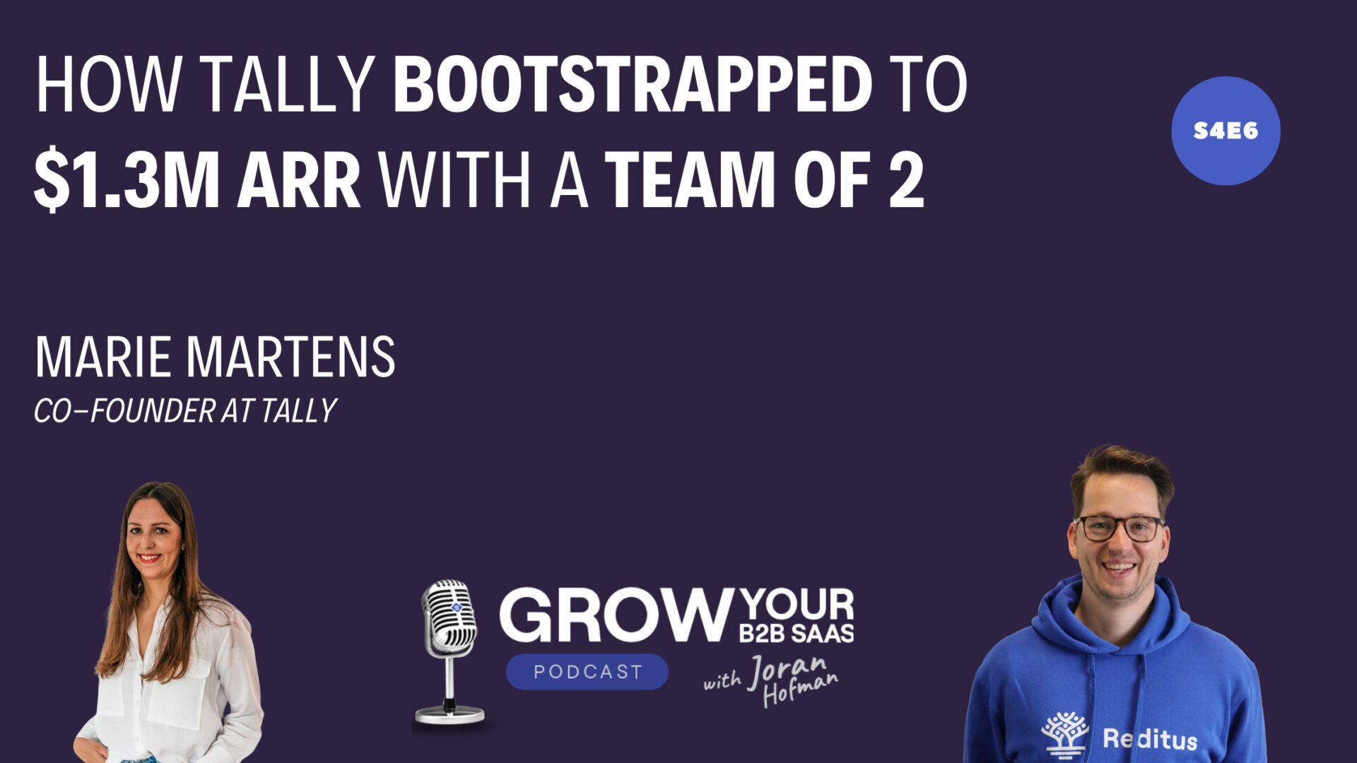 https://www.getreditus.com/podcast/s4e6-how-tally-bootstrapped-to-100k-mrr-with-a-team-of-2-with-marie-martens/